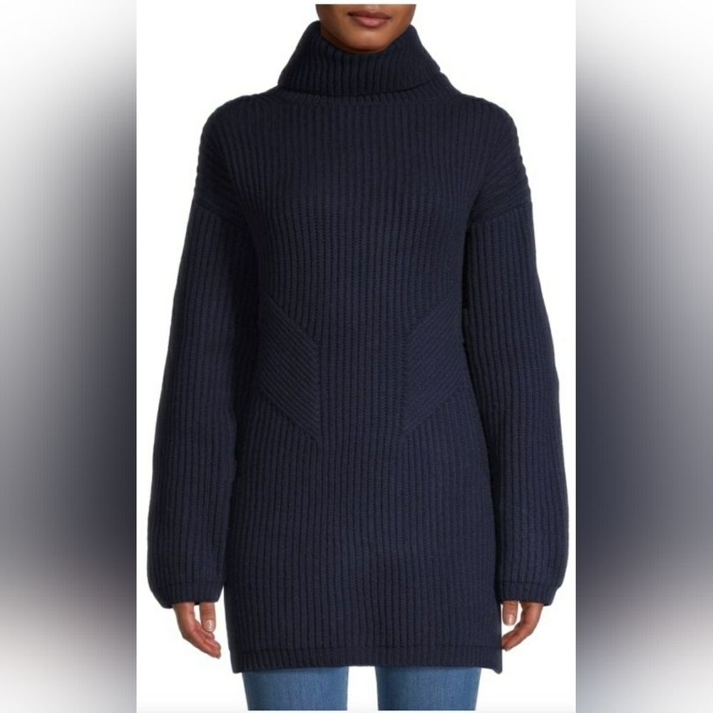 Thakoon Lambswool Turtleneck Sweater Navy XS